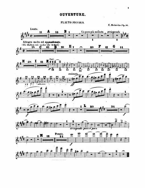 Piccolo, Flute 1, 2