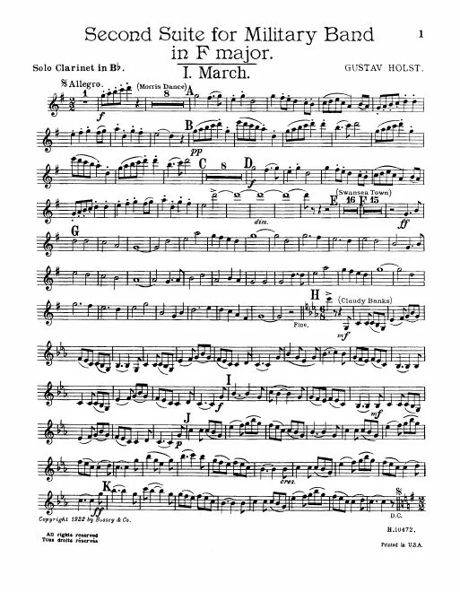 Clarinet Solo (B♭), Clarinet 1, 2, 3 (B♭)