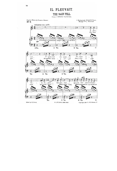 Complete Score (C Major: high voice and piano)
