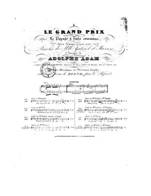 No.4, Couplets: "Je n'étais encor que fillette" (Madame Pazzi)