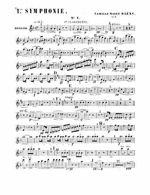 Clarinet 1, 2 (B♭/C/A), Bass Clarinet (B♭)