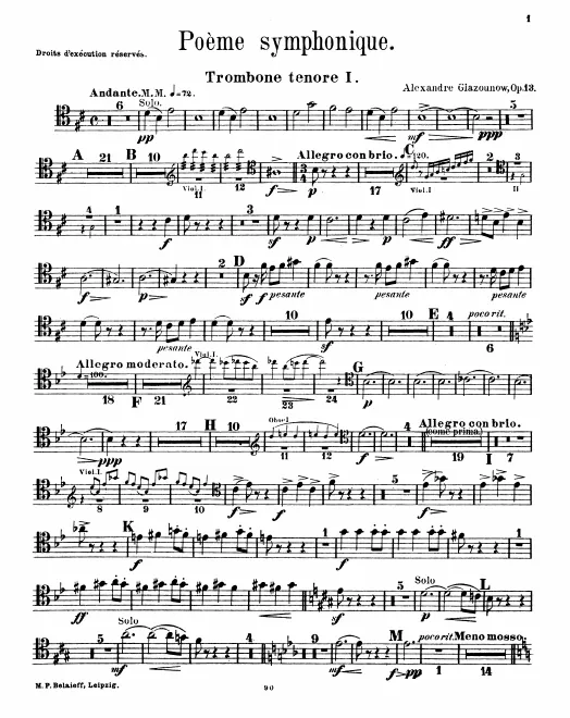 Trombone 1, 2, 3, Tuba