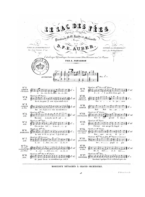 No.17, Cavatine: "Sans doute à quelques fêtes" (Act V, No.19b)