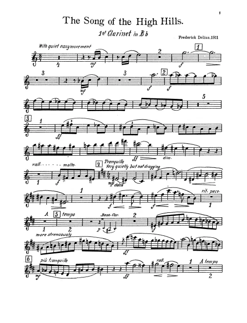 Clarinet 1, 2, 3, Bass Clarinet (B♭)