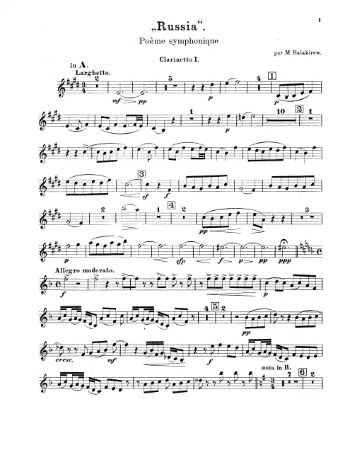 Clarinet 1, 2 (A/B♭)