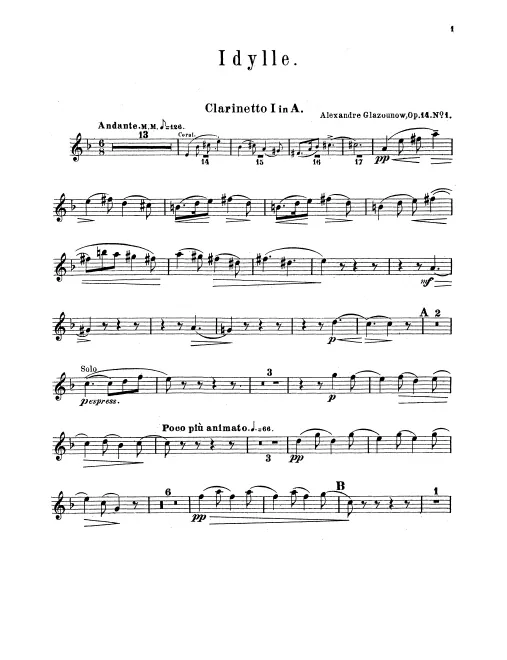 Clarinet 1, 2 (A/B♭)