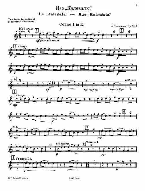 Horn 1, 2, 3, 4 (E/F)