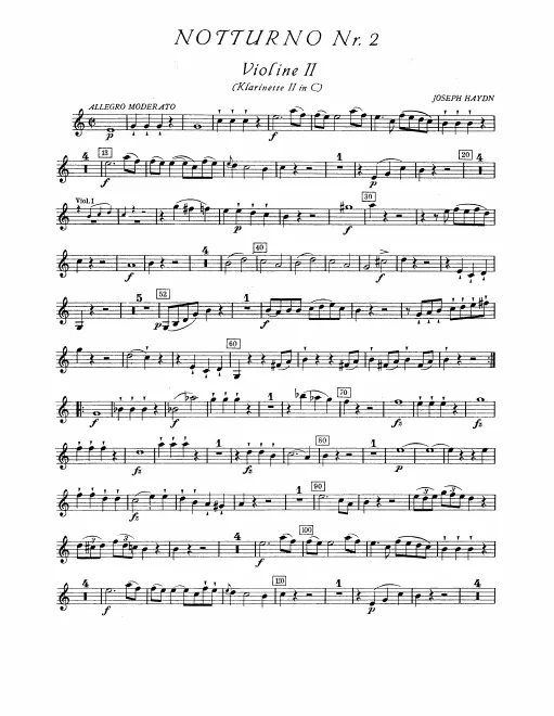 Violins II/Clarinet 2 (C)