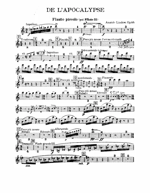 Piccolo/Flute 3, Flute 1, 2