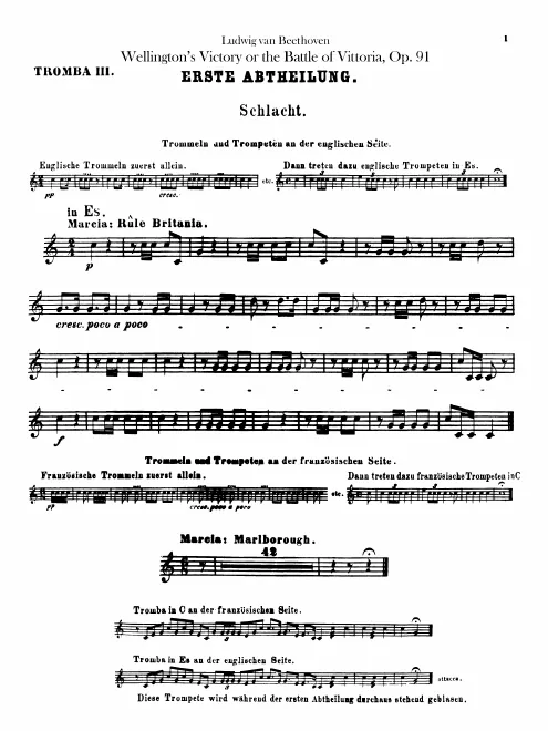 Trumpet 3 (E♭, D), 4 (C, D)
