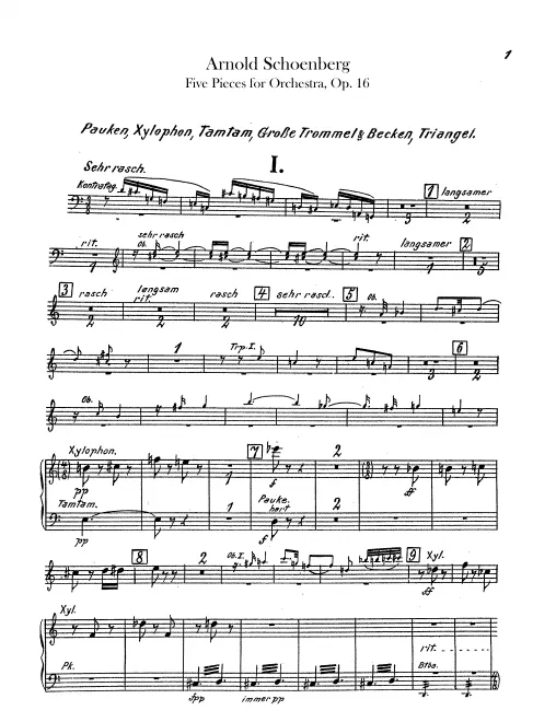 Timpani/Xylophone/Tam-Tam/Bass Drum and Cymbals/Triangle