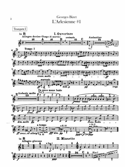 Trumpet 1, 2, 3, 4 (B♭, A)