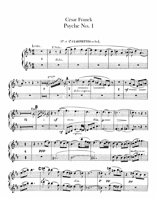 Clarinet 1/2 (in A), Bass Clarinet (in B♭)