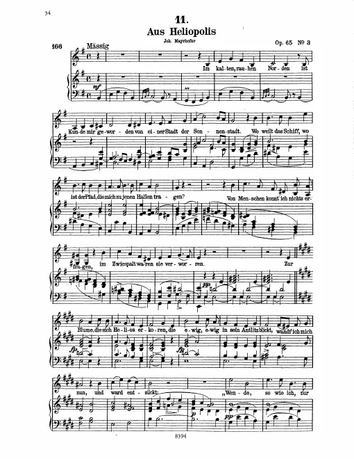Complete Score (Original / High Voice, E major)