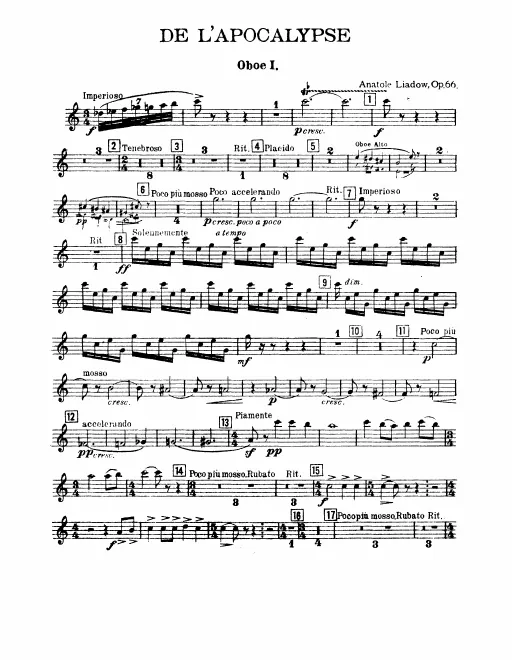 Oboe 1, 2, English Horn