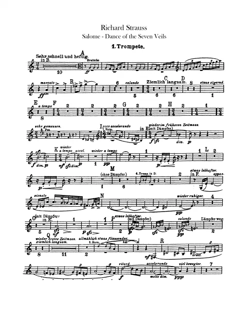 Trumpet 1, 2 (B♭, E), 3, 4 (C/E/D)
