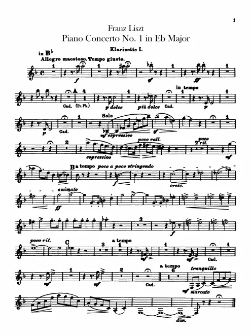 Clarinet 1 (B♭/A)