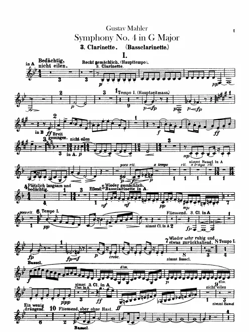 Clarinet 3 (B♭/A/C)/Bass Clarinet (B♭/A)