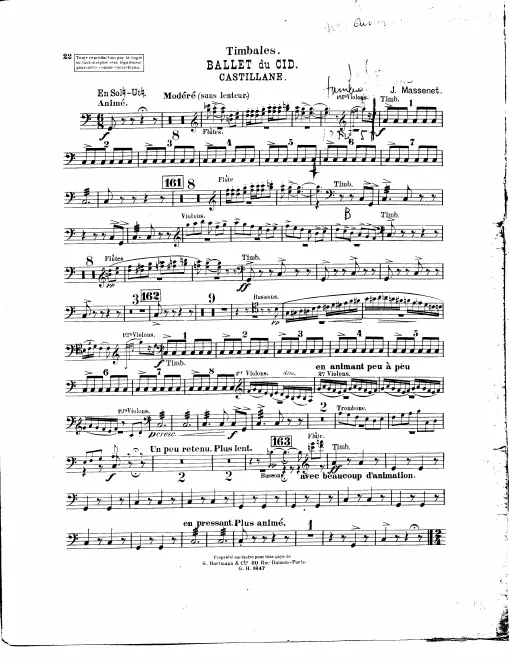 Timpani, Castagnettes/Tambourine/Triangle/Snare Drum, Bass Drum/Cymbals