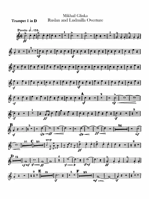 Trumpet 1, 2 (D)