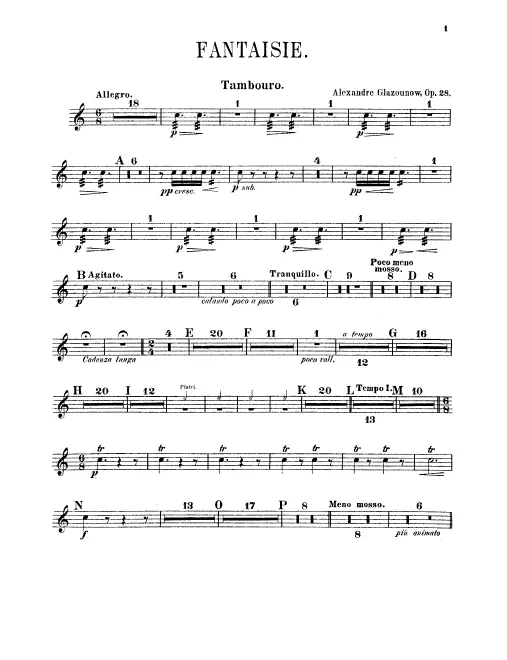 Snare Drum, Cymbals/Bass Drum, Tam-Tam