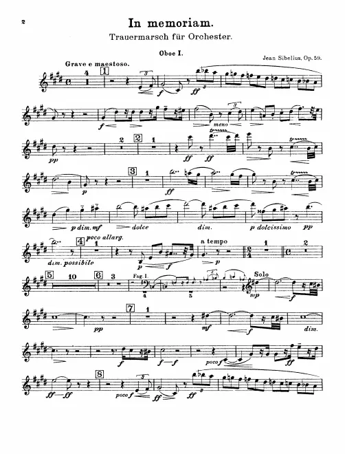 Oboe 1, 2, English Horn