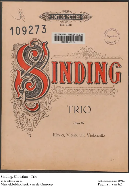 Piano Score and Parts