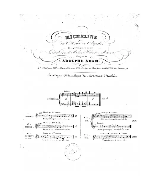 No.2, Ballade: "Devant le ciel" (Micheline)
