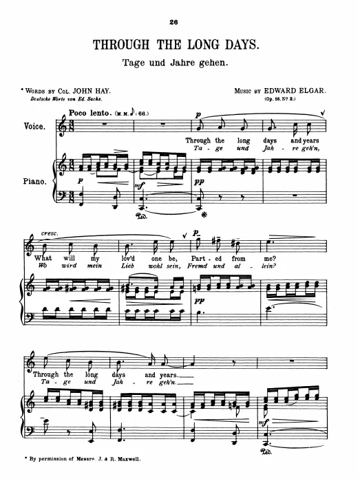 2. Through the Long Days (C major)