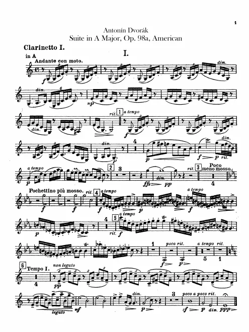 Clarinet 1, 2 (A, B♭)