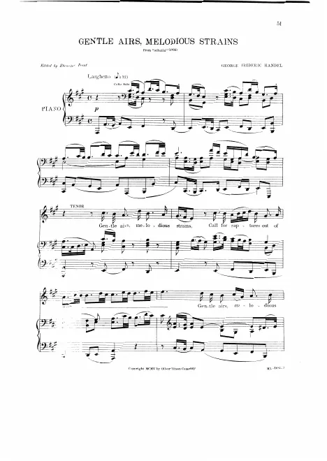 Act I, Sc.13, No.17. Air: Gentle airs, melodious strains