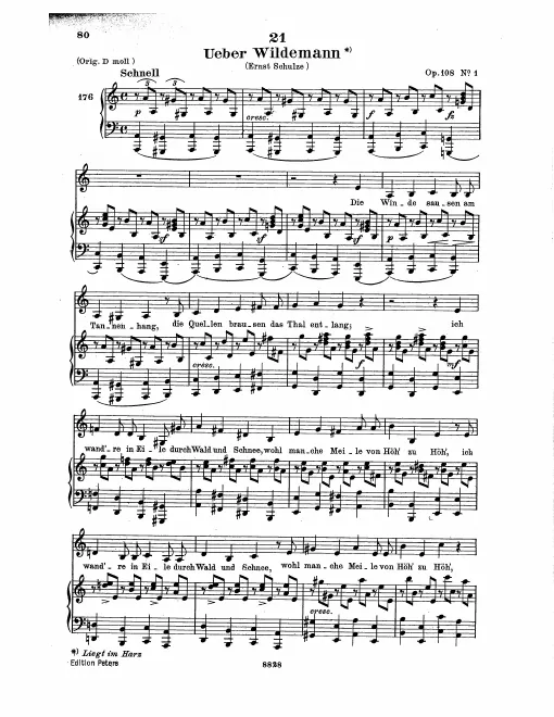 Complete Score (Low Voice, transposed to A minor)