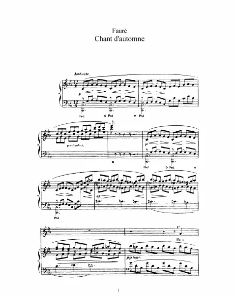 1. Chant d'automne (C minor)