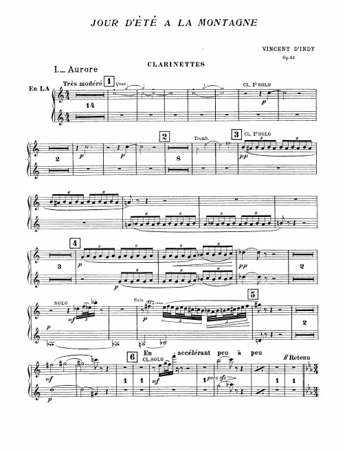Clarinet 1/2 (A), Bass Clarinet (B♭)