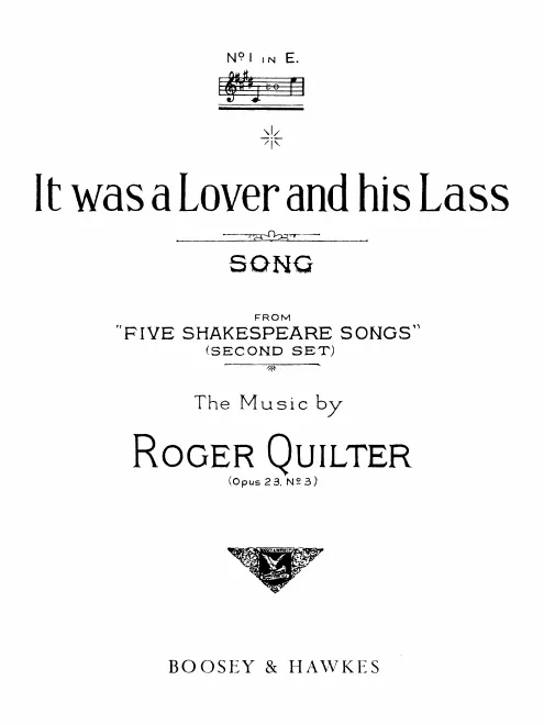 3. It was a lover and his lass (E major)
