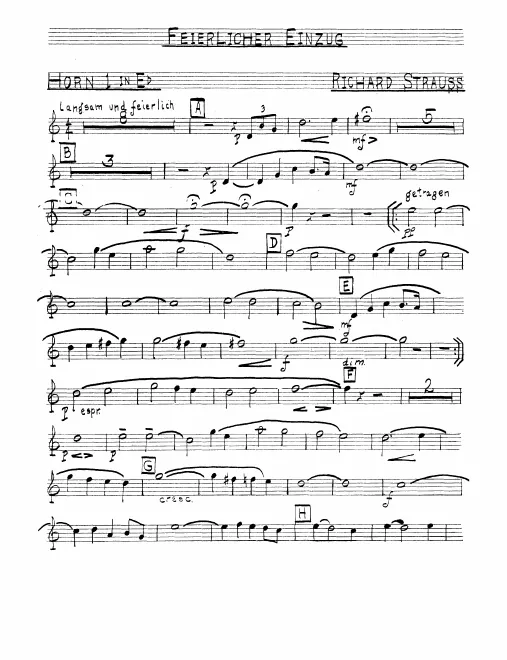 Horn 1, 2, 3, 4 (E♭)