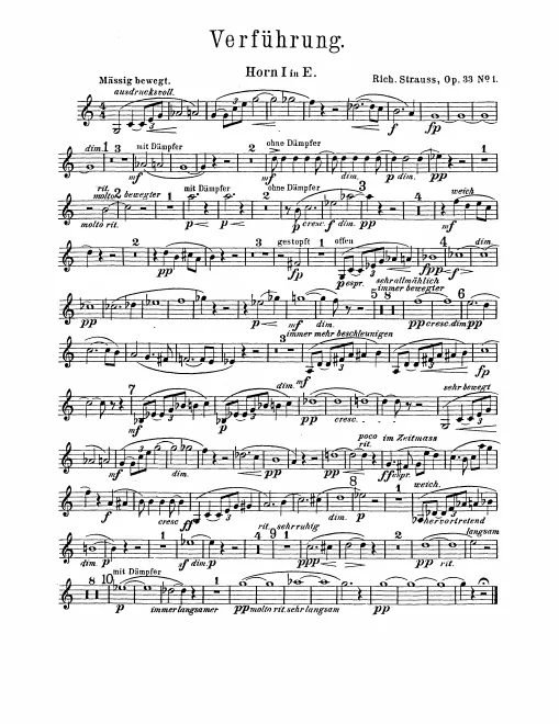 Horn 1, 2, 3, 4 (F/E/E♭)