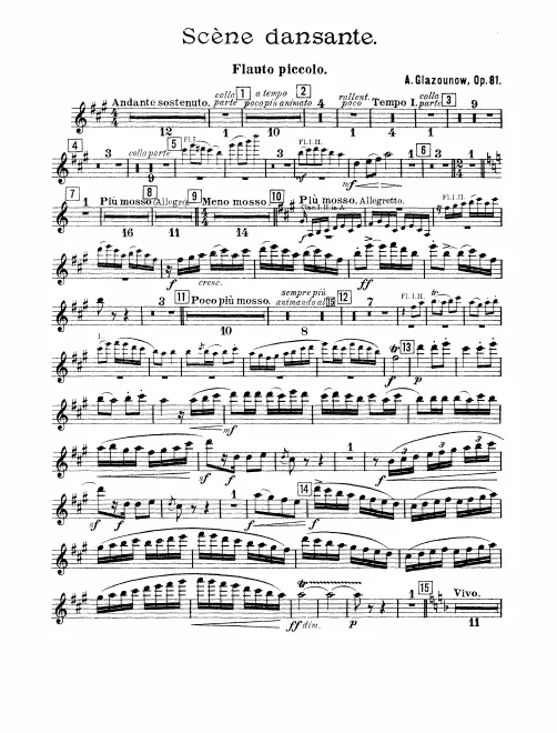 Piccolo, Flute 1, 2