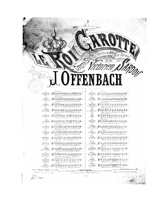 No.1, Couplets des principes: "C'est un jour de bamboche" (Act I, No.1b)