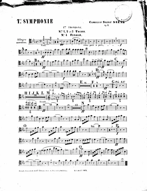 Trombone 1, 2, 3, Bass Saxhorn (B♭) Contrabass Saxhorn (E♭)