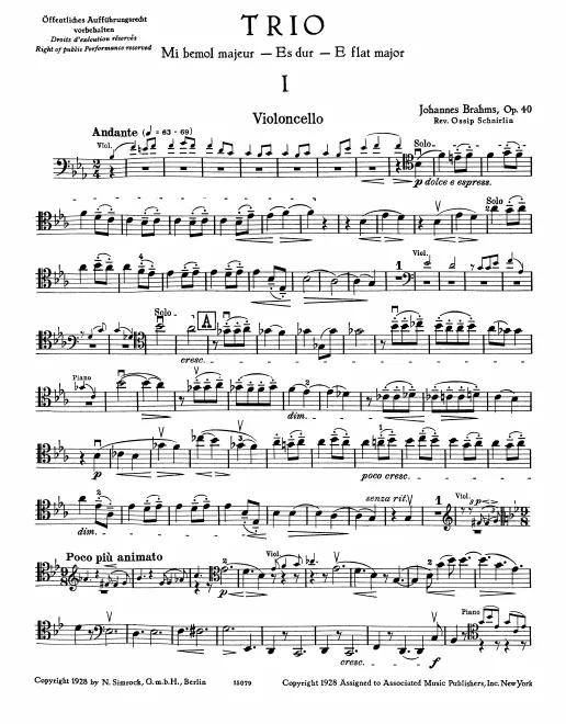 Cello (alternate for Horn)