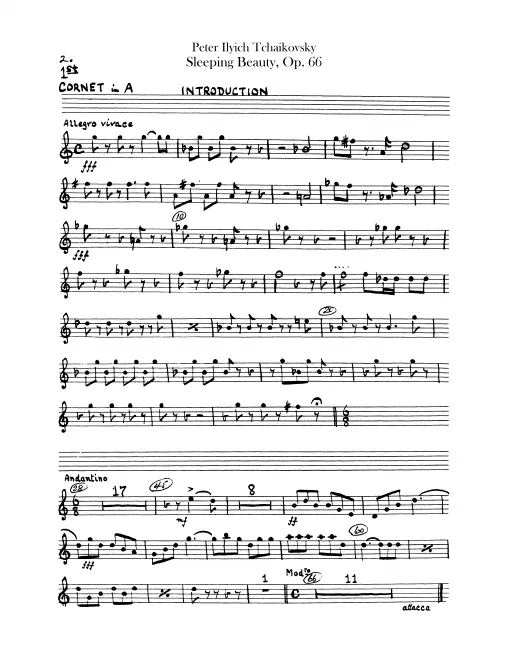 Cornet 1, 2 (A, B♭)