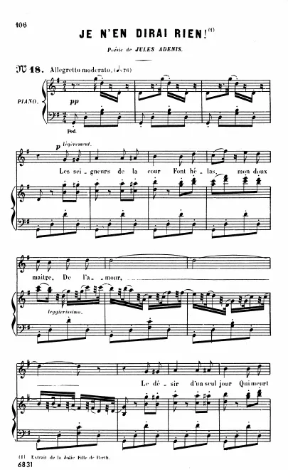 Complete Score (G major: high voice and piano)