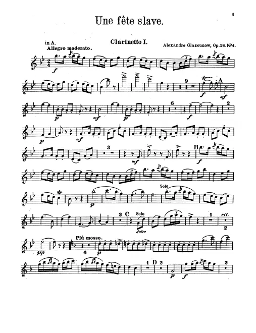 Clarinet 1, 2 (B♭/A)