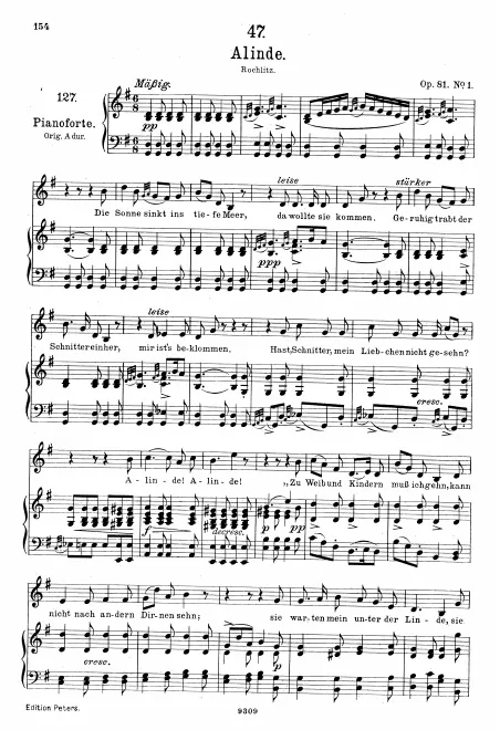 Complete Score (Medium Voice, transposed to G major)
