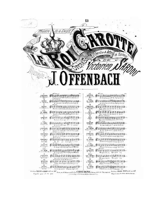 No.13, Chanson des colporteurs: "Nous venons de fin fond de la Perse" (Act III, No.20)