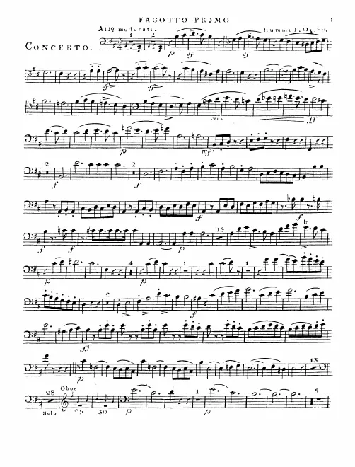 Bassoon 1, 2, Alternate Bassoon 1, 2*