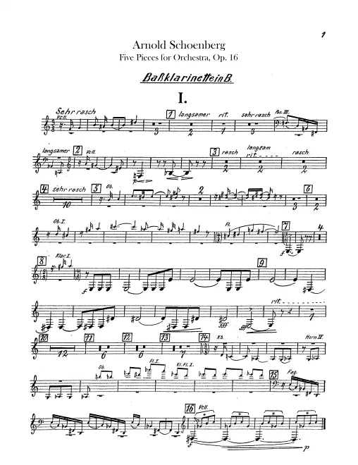 Bass Clarinet (B), Contrabass Clarinet (A)