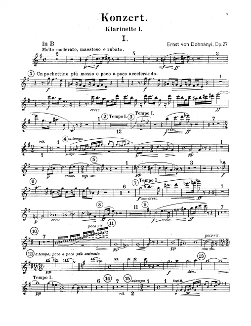 Clarinet 1, 2 (A/B♭)