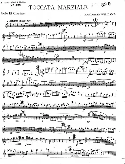 Clarinet solo (B♭)